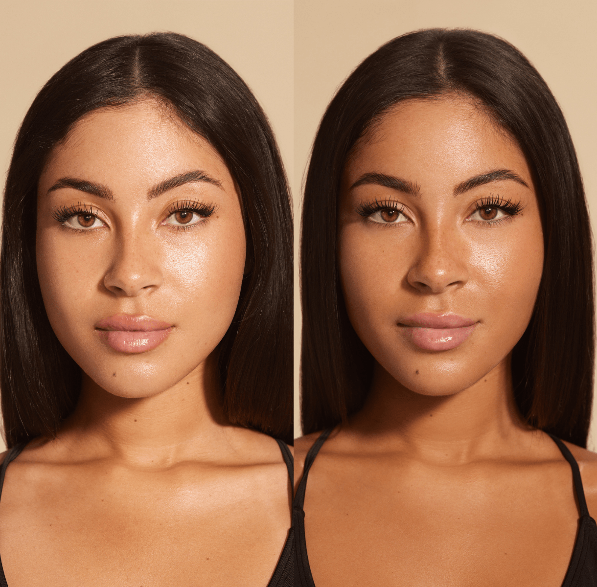 Nuda Face Tan Water Cloudmist Dark Before After | #Medium to Dark #Moyen à foncé